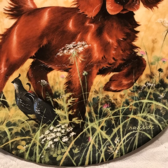 1988 Irish Setter Field Puppies Collector Plate by Lynn Kaatz - Picture 3 of 6